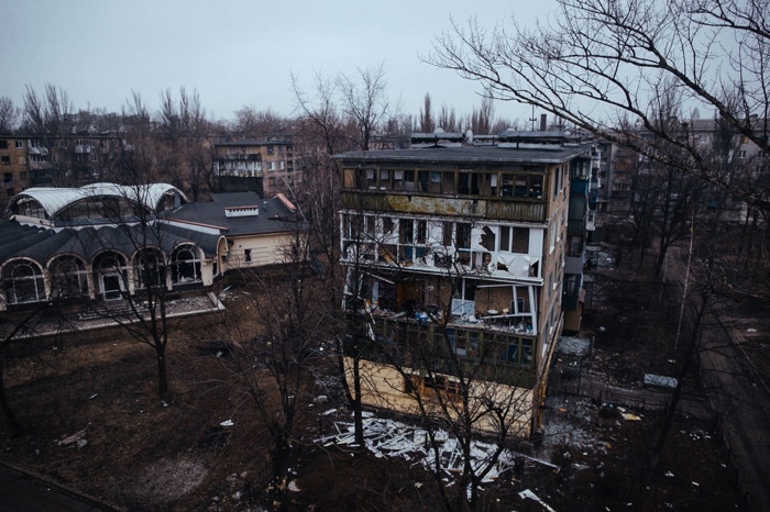 Октябрьский район Донецка 28 февраля 2015. Фото: Макс Авдеев, «Медуза»