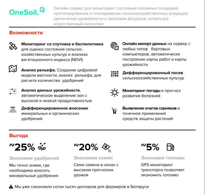 Кадр из презентации OneSoil