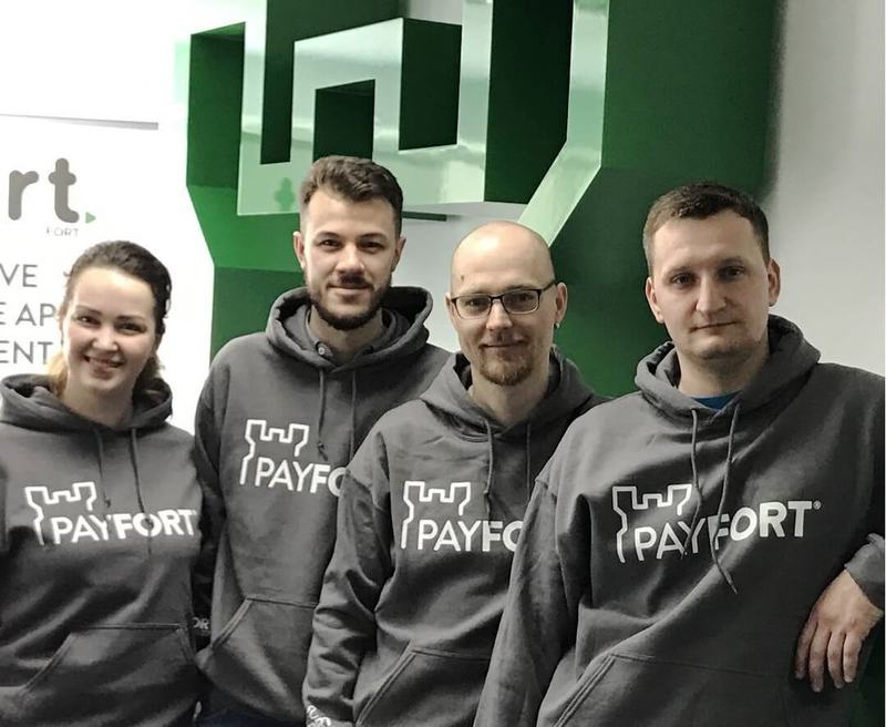 Команда белорусов, работающая с PayFort (слева направо): Виктория Баранова, Роман Бугаев, Павел Габриель, Михаил Давидович. Фото: Р. Бугаева