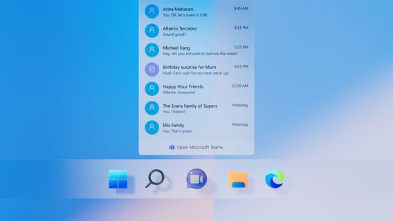 Microsoft выпустила Windows 11 со встроенными чатами Teams