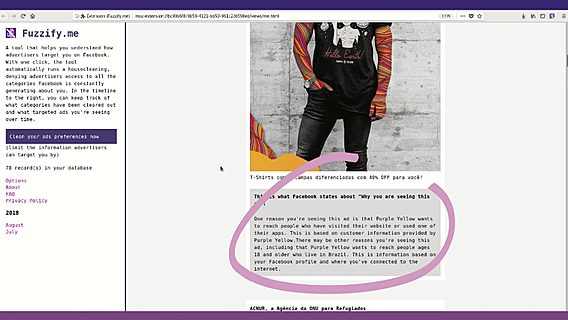 Расширение для Firefox и Chrome объясняет, почему Facebook показывает пользователю именно эту рекламу 