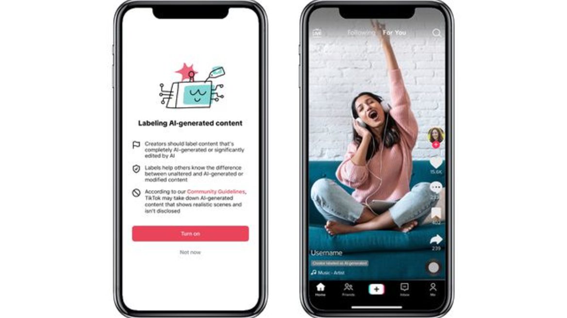 TikTok будет помечать контент созданный ИИ
