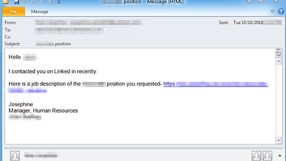 Хакеры высылают фейковые предложения о работе в LinkedIn 