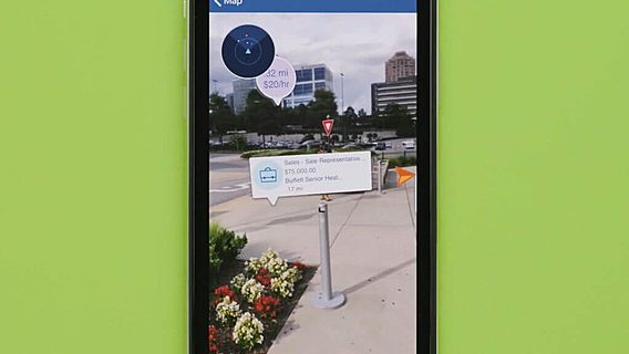 В приложение для поиска работы внедрили AR, чтобы показывать вакансии в окружающих зданиях 