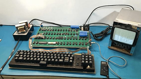 Рабочий ретрокомпьютер Apple-1 продали за $350 тысяч 