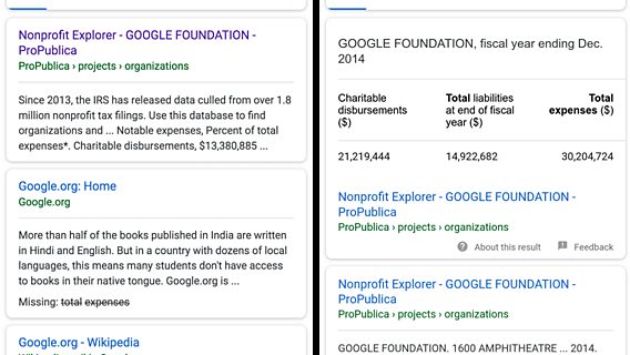 Google дополнит поисковую выдачу наглядными данными с новостных ресурсов 