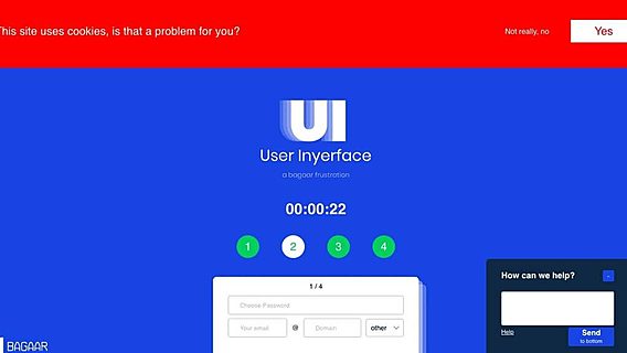 User Inyerface — мини-игра, посвященная проблемам веб-дизайна 