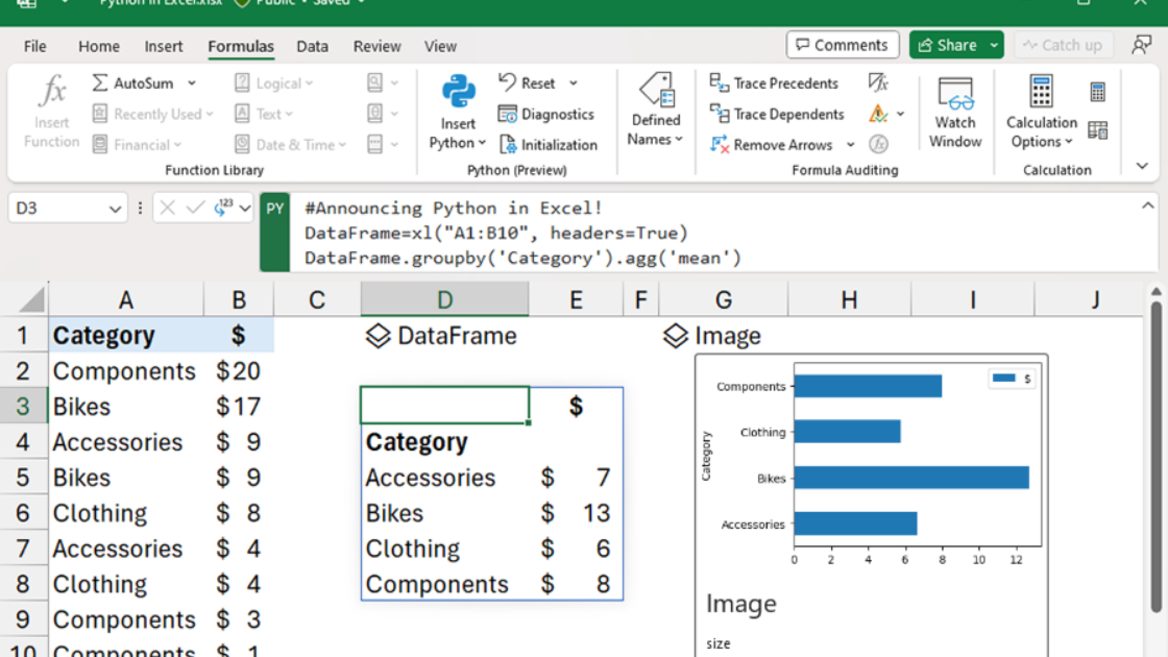 Microsoft встроила Python в Excel