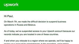 Дедлайн Upwork для беларусов истёк. Аккаунты массово банят