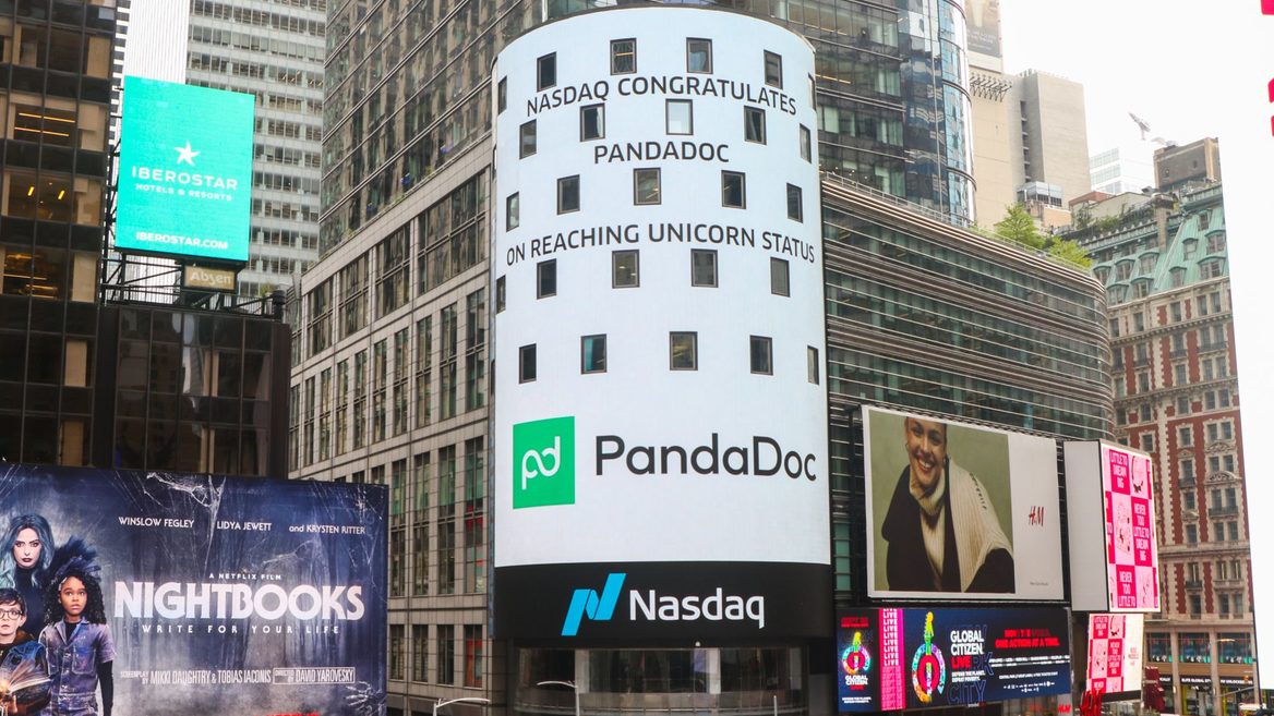 Биржа Nasdaq поздравляет PandaDoc. Фотофакт 