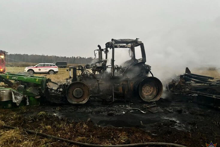 У жніўні на аб'ектах АПК пажары знішчылі або пашкодзілі 25 адзінак тэхнікі, ад пачатку года — 42