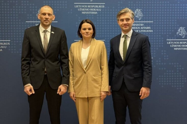 Кіраўнік МЗС Літвы па выніках сустрэчы з Ціханоўскімі запатрабаваў вызвалення беларускіх палітвязняў