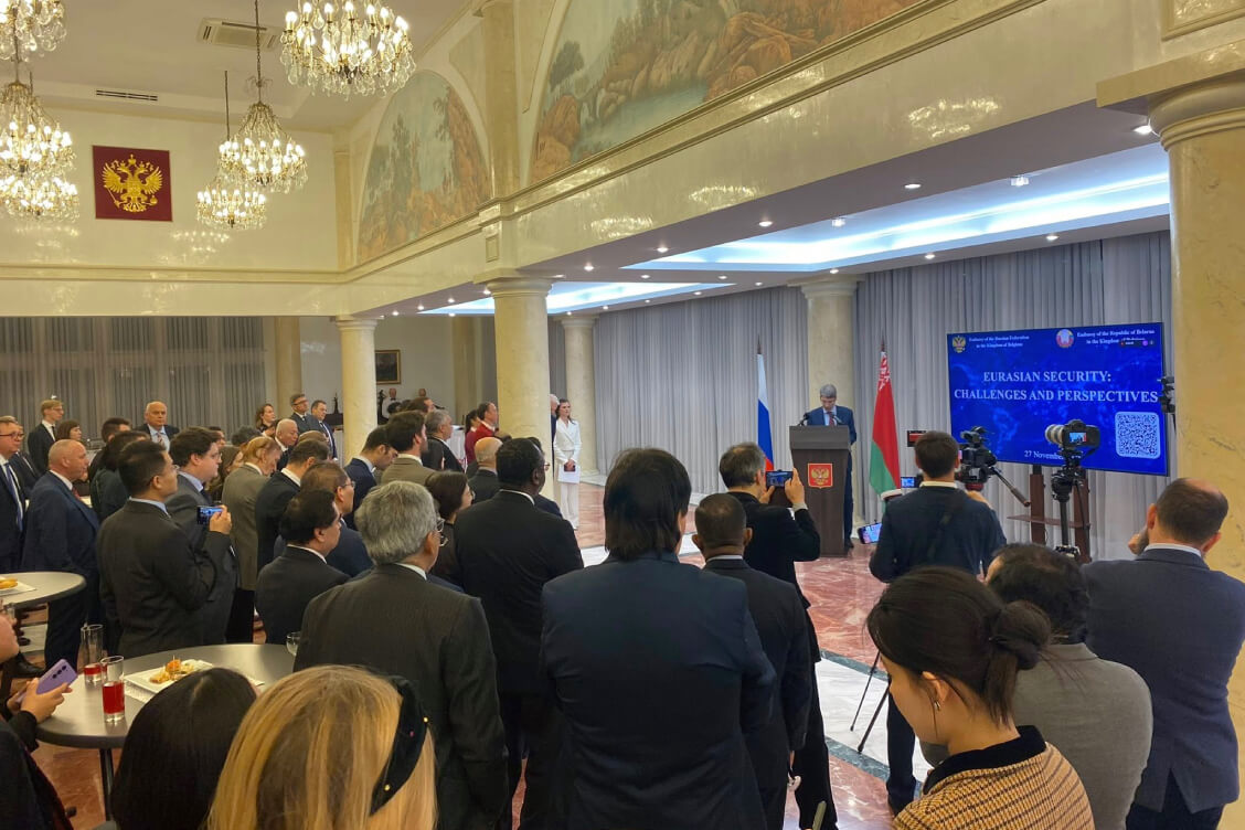 Belarusian, Russian diplomats host Eurasian security event in Belgium