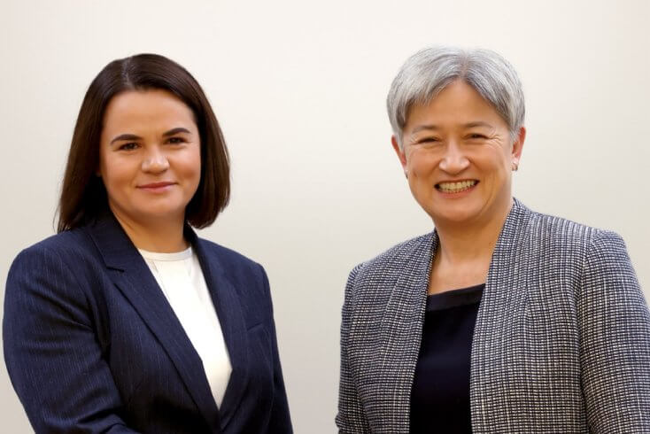 Cichanoŭskaja urges Australia to boost support for people of Belarus