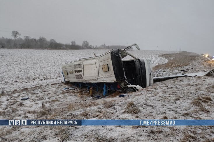 Один человек погиб, 10 госпитализировано в результате ДТП с участием автобуса сообщением Брест — Москва (обновлено)