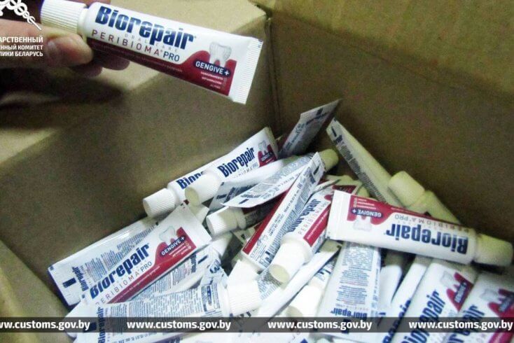 Мытня затрымала партыю зубной пасты, якая ўвозілася з Польшчы па заніжанай цане