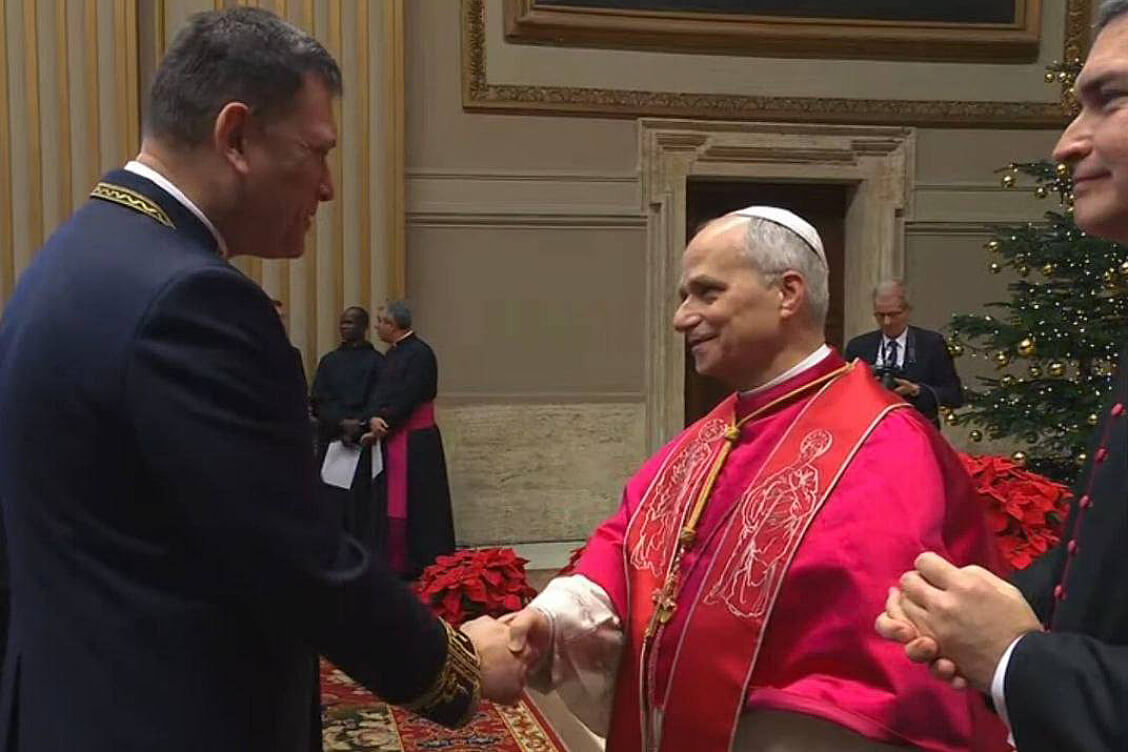 Папа Лев XIV встретился с послами при Святом престоле, отметив присутствие Амбразевича