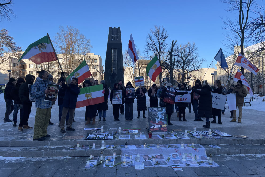 Беларусы ў Вільнюсе выказалі салідарнасць з іранцамі, якія змагаюцца супраць дыктатуры
