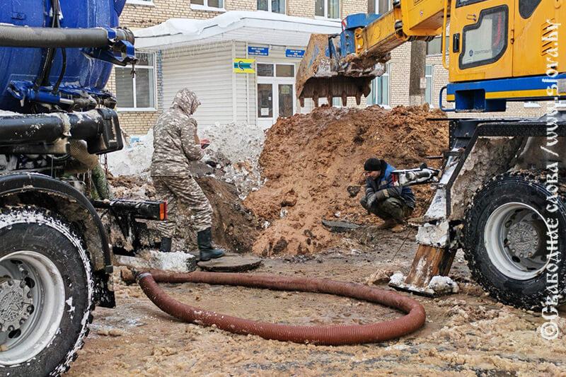 25 дамоў у Рагачове засталося без водазабеспячэння ў 13-градусны мароз