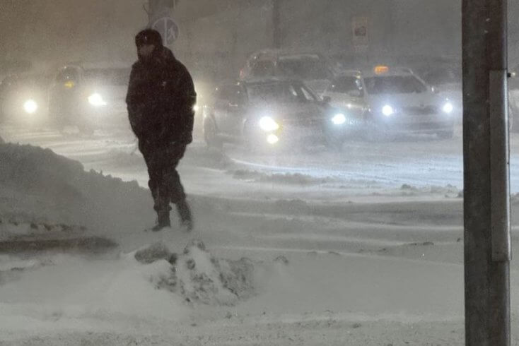 З-за снегападу ў Мінску парушаная праца грамадскага транспарту