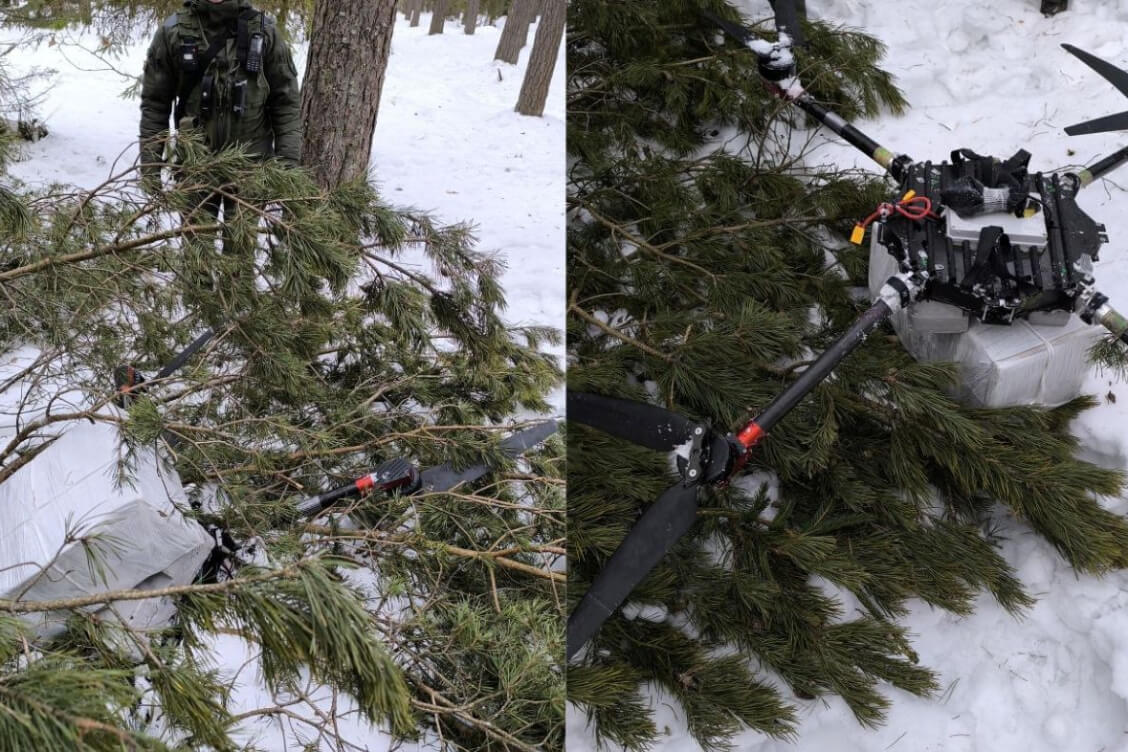 Памежнікі Літвы перахапілі дрон з кантрабанднымі цыгарэтамі непадалёк ад мяжы з Беларуссю