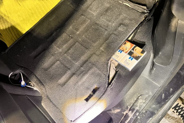 Беларус спрабаваў увезці ў Літву цыгарэты на 331 тыс. еўра, яго аўтамабіль канфіскаваны