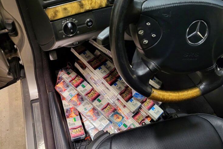 Литовская таможня изъяла очередной автомобиль, использовавшийся для контрабанды сигарет из Беларуси