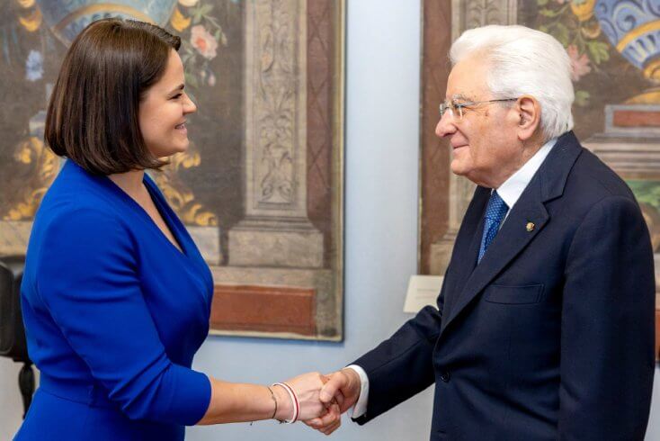 Ціханоўская абмеркавала з прэзідэнтам Італіі рэпрэсіі ў Беларусі