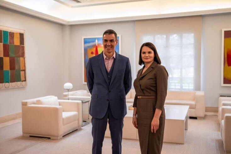 Cichanoŭskaja holds talks with Spain's top officials
