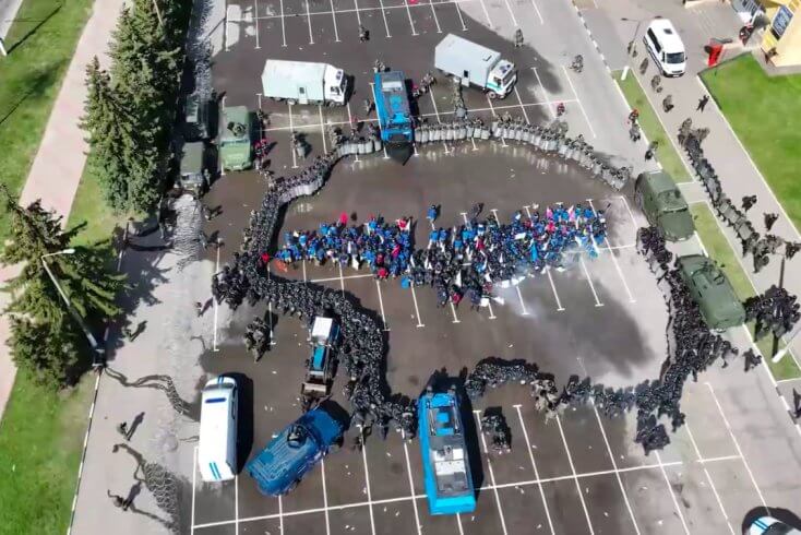 В Витебске силовики тренировались подавлять протесты, задерживать "координаторов" и прессу