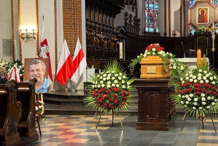 Milinkievič funeral in Warsaw