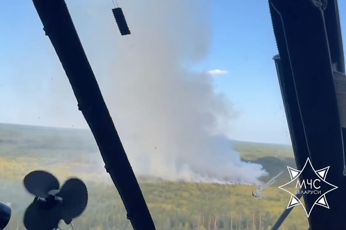 Лесной пожар в Житковичском районе локализован, тушение затруднино особенностями местности